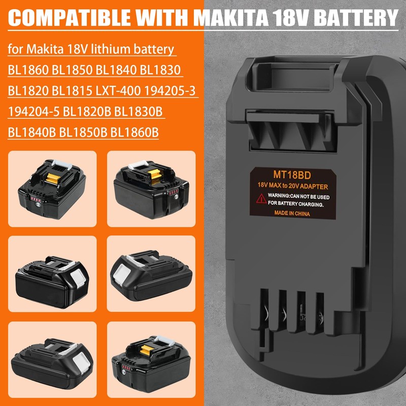 TPDL Adapter for Black and Decker 20V Cordless Tools Fits