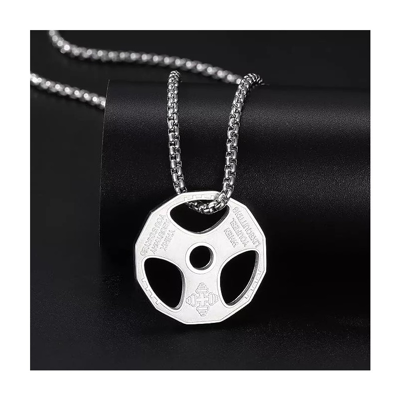 TENDER LIHOME Collar Dije Gym Mancuerna Pesa Fit Crossfit Fisicoculturismo