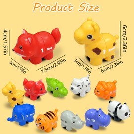 Fortivae Matching Letters Game, Dinosaur Matching Letters Game, Animal Number Matching Toy, Toddlers Toys for 3 4 5 6 Year Olds, Montessori Toy, Educational Toys for Boys Girls (10 Pcs)