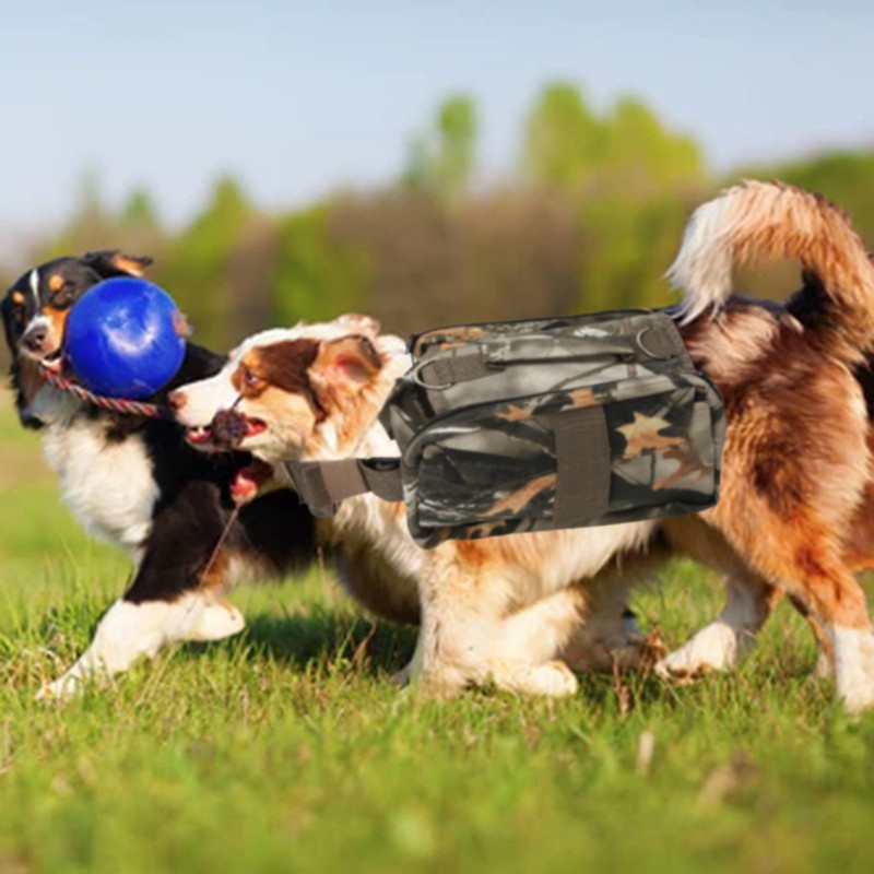 Dog Saddle Bag Waterproof Adjustable Large Capacity Nylon Dog Backpack