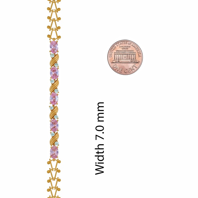 LIFETIME JEWELRY Cubic Zirconia Birthstone Bracelet for Women | Gold