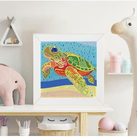 Animals Diamond Painting Children's Diamond Painting Animals for Craft Set Children from 6 Years, DIY 5D Diamond Painting Pictures for Crafts Girls 6 7 8 9 10 11 12 Years with Diamond Painting