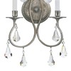 Ashton 2 Light Clear Crystal Silver Sconce