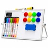 Foldable Desktop Magnetic Whiteboard 20x30 cm, Double Sided Dry Erase