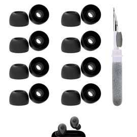 Vykyntow 8 Pairs Replacement Earbud Tips Compatible with Raycon The Everyday/The Fitness/Impact Wireless Earbuds, Silicone Ear Tips, Fits in Case, XS Size, with 3-in-1 Cleaner Kit
