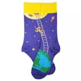 Sock Panda It is Good to Dream - Monkey Climbing Ladder to the Moon Socks from the Sock Pan