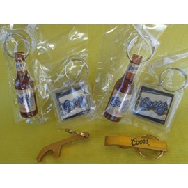 Coors LOT OF 6 Coors Beer Keychain Longneck Bottle Opener New/Sealed --2 of each style