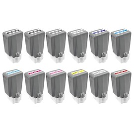 PFI-4100 - Cartucho de tinta de repuesto para Canon PFI-4100 compatible con impresora ImagePROGRAF PRO-1100, paquete de 12 unidades de 2.7 fl oz cada uno