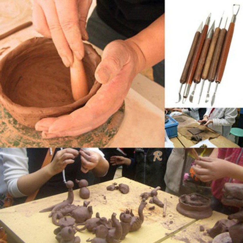 COMIART CREATE COLOR LIFE 6Pcs Carving Clay Sculpting Hand Chisel