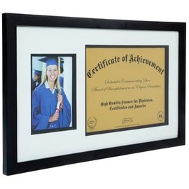 Green Tree Gallery Graduation Diploma and Photo Frame, 20.75 x 12.6 inches