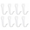 uxcell Wall Hooks, 8Pcs - Zinc Alloy Single Prong Wall