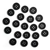 B-042 4 Hole Buttons [Black No Gloss] Black Button Basic