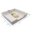 White Ceramic Lunch Napkin Holder with Roped Weight - Pineapple