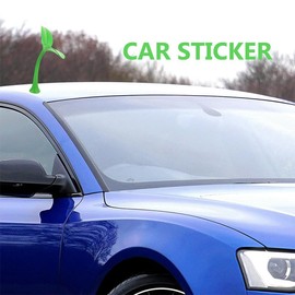 STOBAZA 3Pcs Car Sprout Roof Decoration, Universal 3D Car Roof Green Grass Bean Sprouts Sticker, Cute Bumper Hood Stickers, Auto Exterior Decal for Hood Bumper Trunk Top