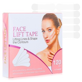 ADLABLD 120Pcs Face Lift Tape Invisible, Wrinkle Tape for Face Lift, Neck Lifts Tapes, Faces Lifts Facial Tapes for Double Chin Saggy Skin Jowls Eyes Brows Wrinkles