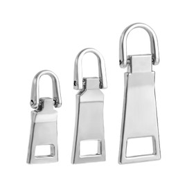 Gosknor 3 Pcs Zipper Pull Replacement Kit, Size 3/5/8 Zips Sliders Handle Tab Replacement Sewing Supplies for Luggage Backpacks Jackets Coats Suitcase