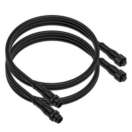 BTF-LIGHTING 6.56FT 4 Pin 0.5mm²/20AWG IP68 Extension Cable Wire with Male and Female Connectors for RGB 5050 WS2815 WS2805 etc LED Strip 15mm Metal Nut Small Size Home Lighting Connector
