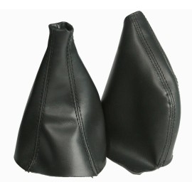 Kar Designers Black Vinyl Manual Shift & EBrake Boot SET For 86-92 Toyota Supra MK3