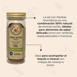 Sazonador Sal con Hierbas Aromáticas Cocina Mestiza 97g