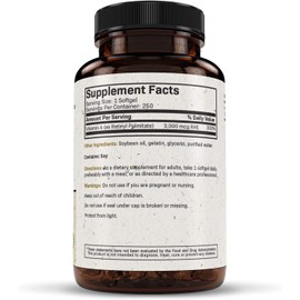 Futurebiotics Vitamin A 10,000 IU Premium Non-GMO Formula Supports Healthy Vision & Immune System and Healthy Growth & Reproduction, 250 Softgels