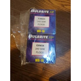 Bulbrite Lot of  2 BULBRITE EXN/24  24v 50W Flood  MR-16  Lamps