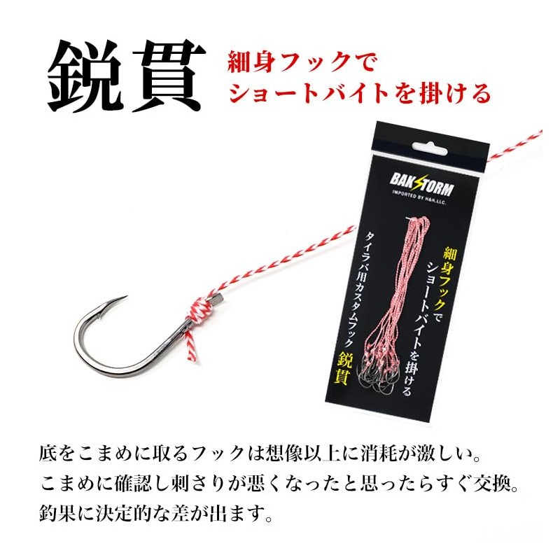 BAKSTORM Custom Replacement Hooks for Tie Lava Sharp No. 12