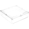 Pioneer Plastics 091C Clear Square Plastic Container, 4.3125" W x