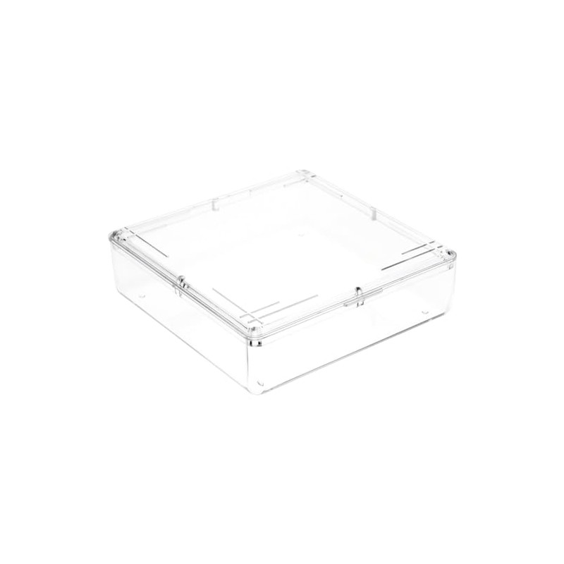 Pioneer Plastics 091C Clear Square Plastic Container, 4.3125" W x