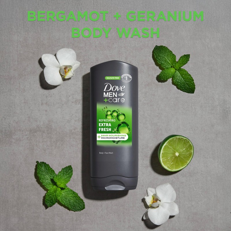 DOVE Men + Care Body Wash and Face for Fresh,