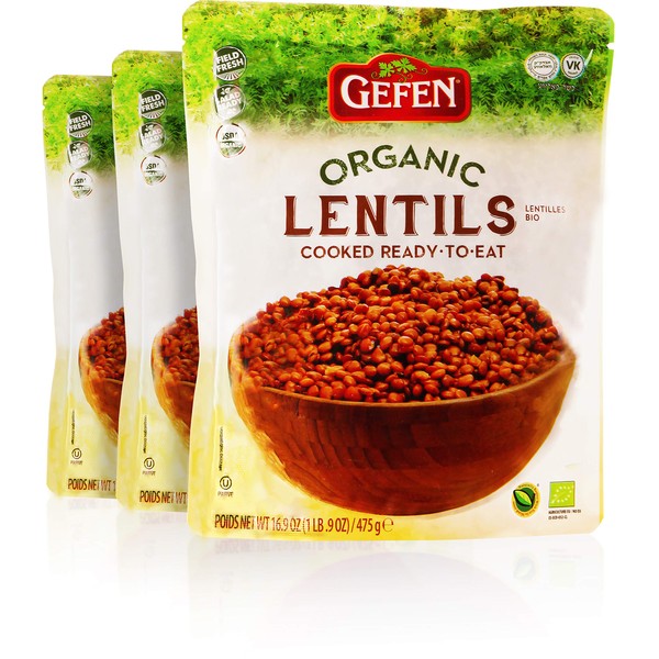 Gefen Organic Ready to Eat Lentils 16.9oz (6 Pack)