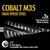 Four Spiral Flute Cobalt Step Drill Bit, 1/4" - 1-3/8"
