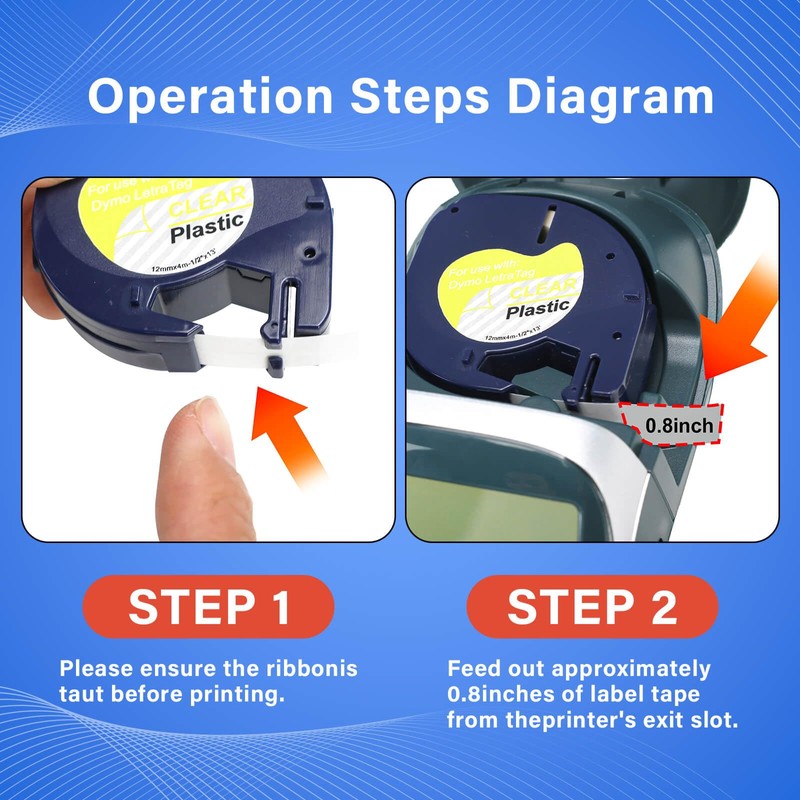 91330 Label Maker Refills Compatible with Dymo LetraTag White Paper