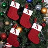 8 Inches Mini Pattern Embroidered Christmas Stocking Knitted Christmas Decorations