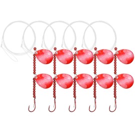 Walleye Spinner Rig Kit, 5 Pack Crawler Harness Live Bait Rigs Walleye Rig Colorado Spinner Blades Beads Octopus Hook Freshwater Saltwater Fishing Lure Rigs