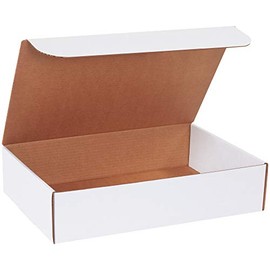 BOX USA BML17114 Literature Mailers, 17 1/4" x 11 1/4" x 4", White (Pack of 25)