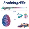 fufupaw 2 Stück 3D Drache, Drachenei, Drachenei Mit Drache, Realistische