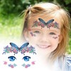 CharmeFleur 18 Sheets Face Tattoos for Children Mermaid Butterfly Face