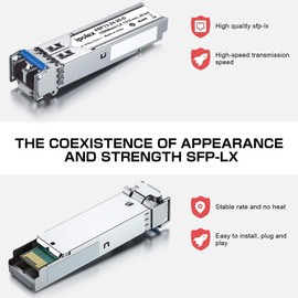 ipolex 1G SFP Singlemode LC Transceiver, 1000Base-LX Mini GBIC Module Compatible with Cisco GLC-LH-SMD, Ubiquiti UF-SM-1G, Meraki, TP-Link TL-SM311LS and More (SMF, 1310nm, up to 20 km)