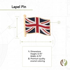 Desert Cactus United Kingdom Lapel Pin UK Country Enamel Made of Metal Souvenir Hat Men Women Patriotic Great Britain (Waving Flag Lapel Pin)