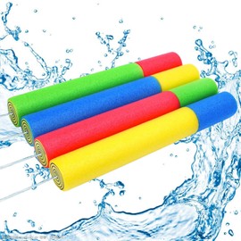 Tehttz 4Pcs Water Blaster Foam for Kids Adults, 4x30cm Powerful Range Water Guns Water Pistols Water Blaster Gun for Pool Beach Foam Water Squirters Water Squirt Gun for Summer Water Fighting Game