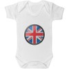 Azeeda 3-6 Monate 'Union Jack im Kreisrahmen' Baby-Wachstums-/Bodysuit (GR00137835)