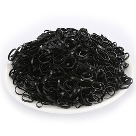 Mirhua Hair Elastics, Elastic Bands, Kids, Kids, Disposable, Children's Hair Elastics, Cute, Stylish, Girls, Gift (Black, 1000 Pieces)