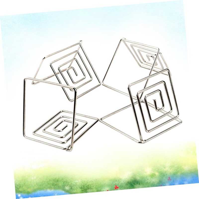 CAXUSD 20pcs Square Memo Holders for Wedding Banquet Elegant Place