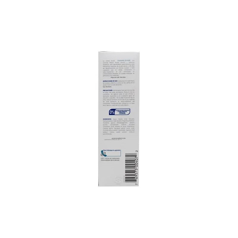 Crema Facial Con Concha Nácar Y Ácido Láctico 113g Suzanne