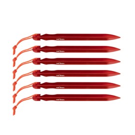 Tatonka Tent Peg Light 17 cm (Pack of 6) - Ultralight Aluminium Tent Pegs with V Profile - 17 cm Long and in Highly Visible Red - Pack of 6