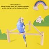 Chicken Perch Stable Triangular Wooden Chick Training Perch Toy Interactive