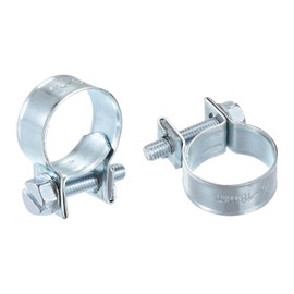 uxcell 25Pcs Fuel Line Pipe Hose Clamp Clip, 16-18mm Fuel Injection Hose Clamp Adjustable Pipe Hose Clip Tube Clamps for Plumbing Automotive and Industrial