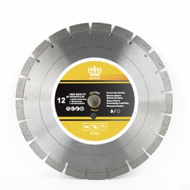 Kingthai 12 Inch Wet Dry Segmented Cutting Concrete Diamond Saw Blade for Masonry with 1-7/8" Arbor