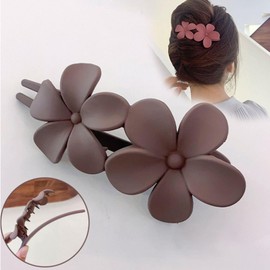 yufana 5 Pack Extra Large Hair Claw Clips, Matte Hair Clips, Matte Hair Clips for Women, Large Hair Clips, Large Hair Clips for Women. (black, dark red, navy blue, violet, brown328)