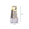 Wintem Stainless Steel 4 Sided Cheese Grater with Handy Dosing